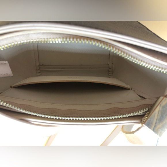 H&M Women Shoulder Zipper Cream Handbag - Picture 4 of 5